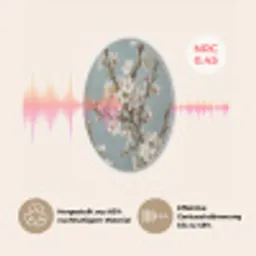 Botanisch - Stilleven - Blauw Akoestische PET Vilt - Rond klein -USP_DE