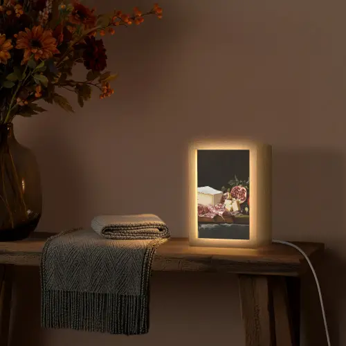 Stilleven - Vintage - Borrelplank Light Box met kabel (Tafellamp) klein -sfeer4