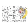 Gezichten - Abstract - Contourlijnen Placemat vinyl groot 368 -zzzproduct_Kitchenyeah-website