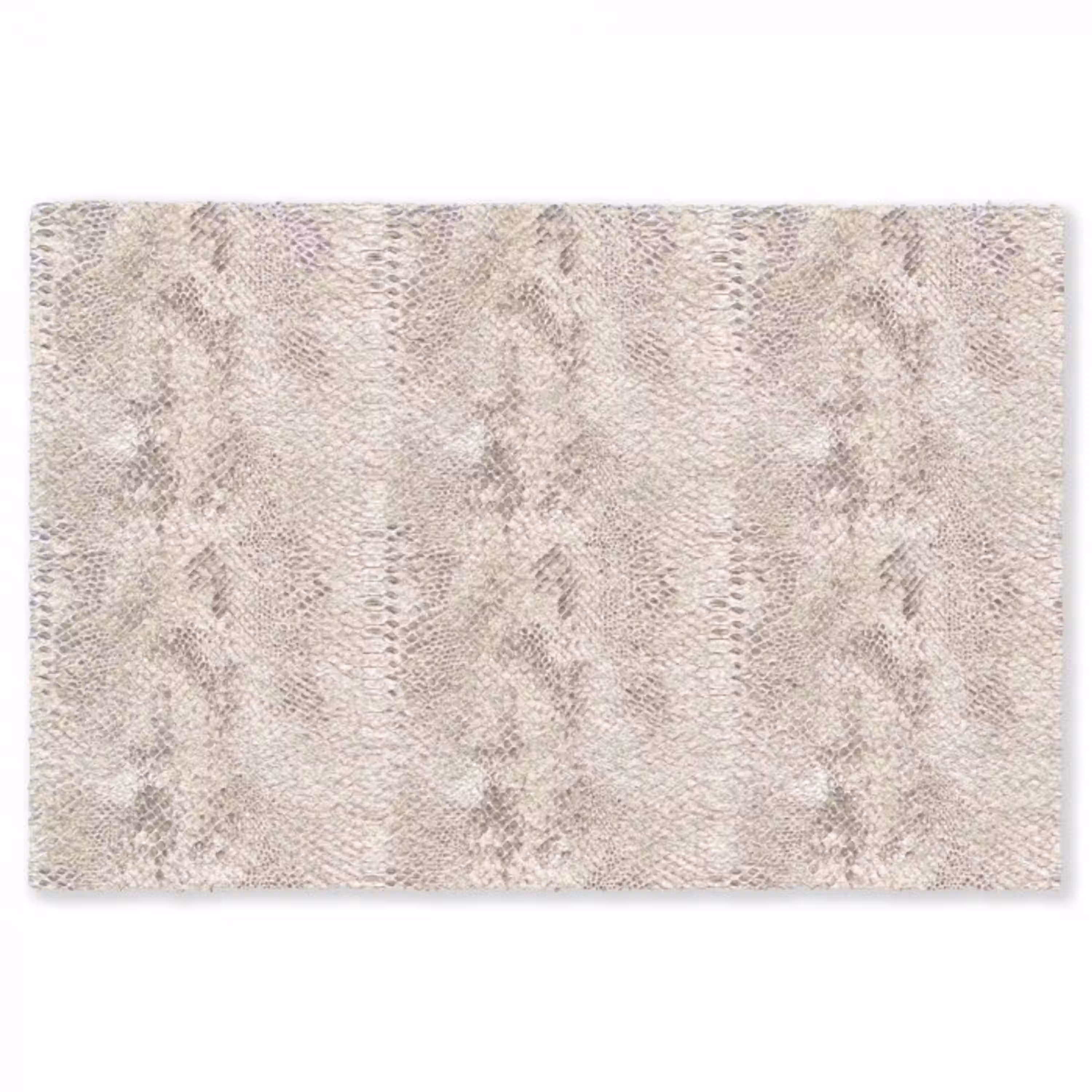 Slang - Patroon - Beige Vloerkleed Rechthoek klein 1091 -3d