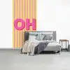 Tekst - Strepen - Roze fotobehang vinyl groot -slaapkamer