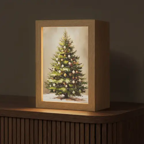 Kerst - Sfeer - Groen Light Box met kabel (Tafellamp) klein -z3d_website