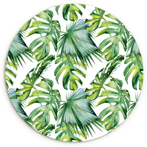 Bladeren - Monstera - Tropical - Jungle Wandcirkel plexiglas klein -3d