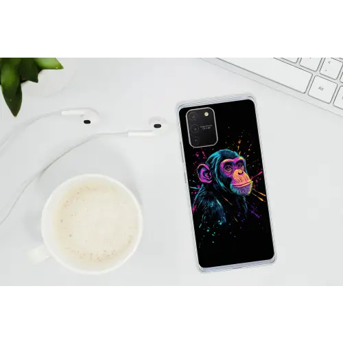 Aap - Verf - Neon - Kleur Telefoonhoesje Samsung Galaxy S10 Lite klein -oordopS10Lite
