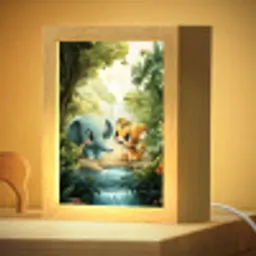 Olifant - Tijger - Bos - Jungle Light Box met kabel klein -zzzz_3d_website