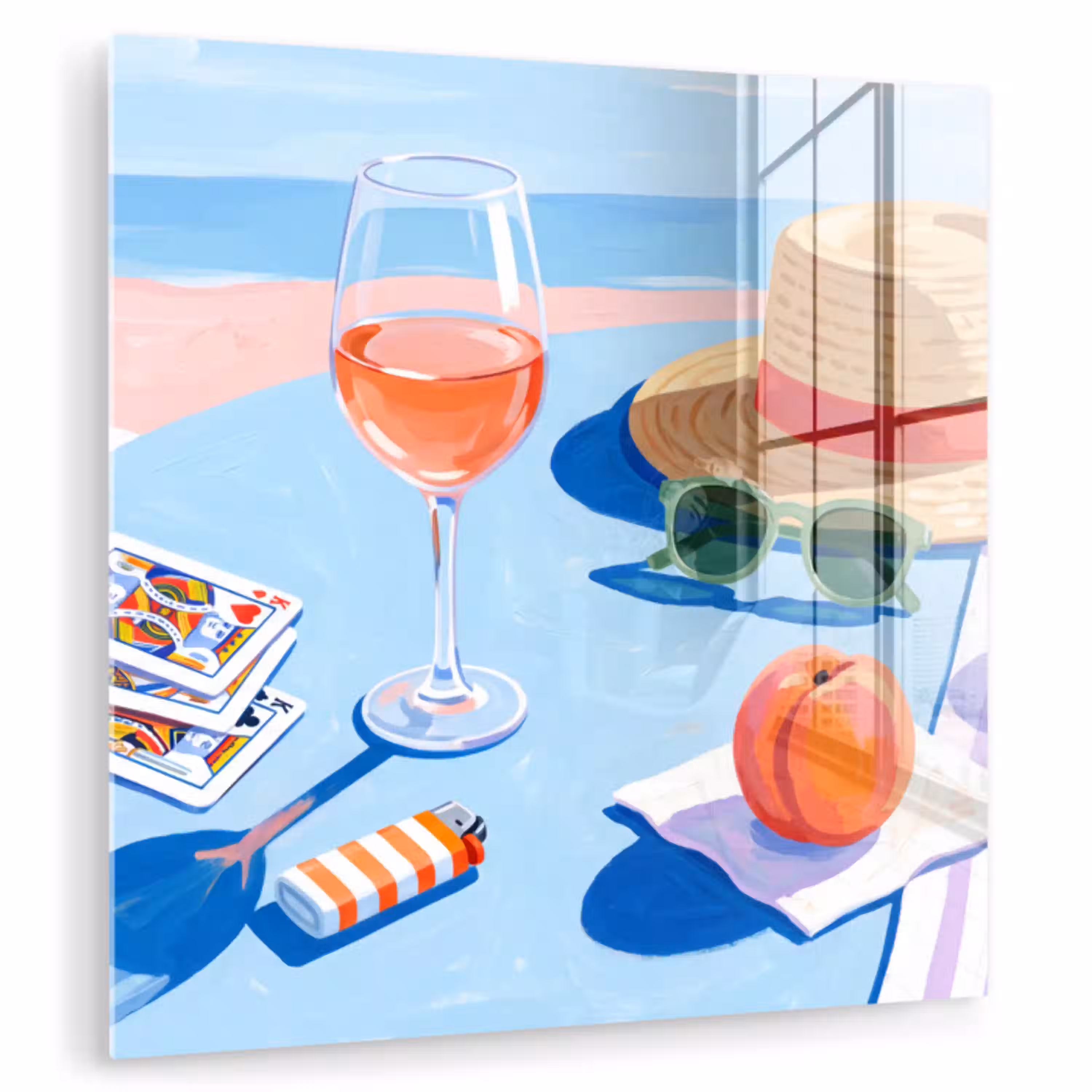 Strand - Picknick - Zomer plexiglas 5mm klein -zzzproduct_nieuw