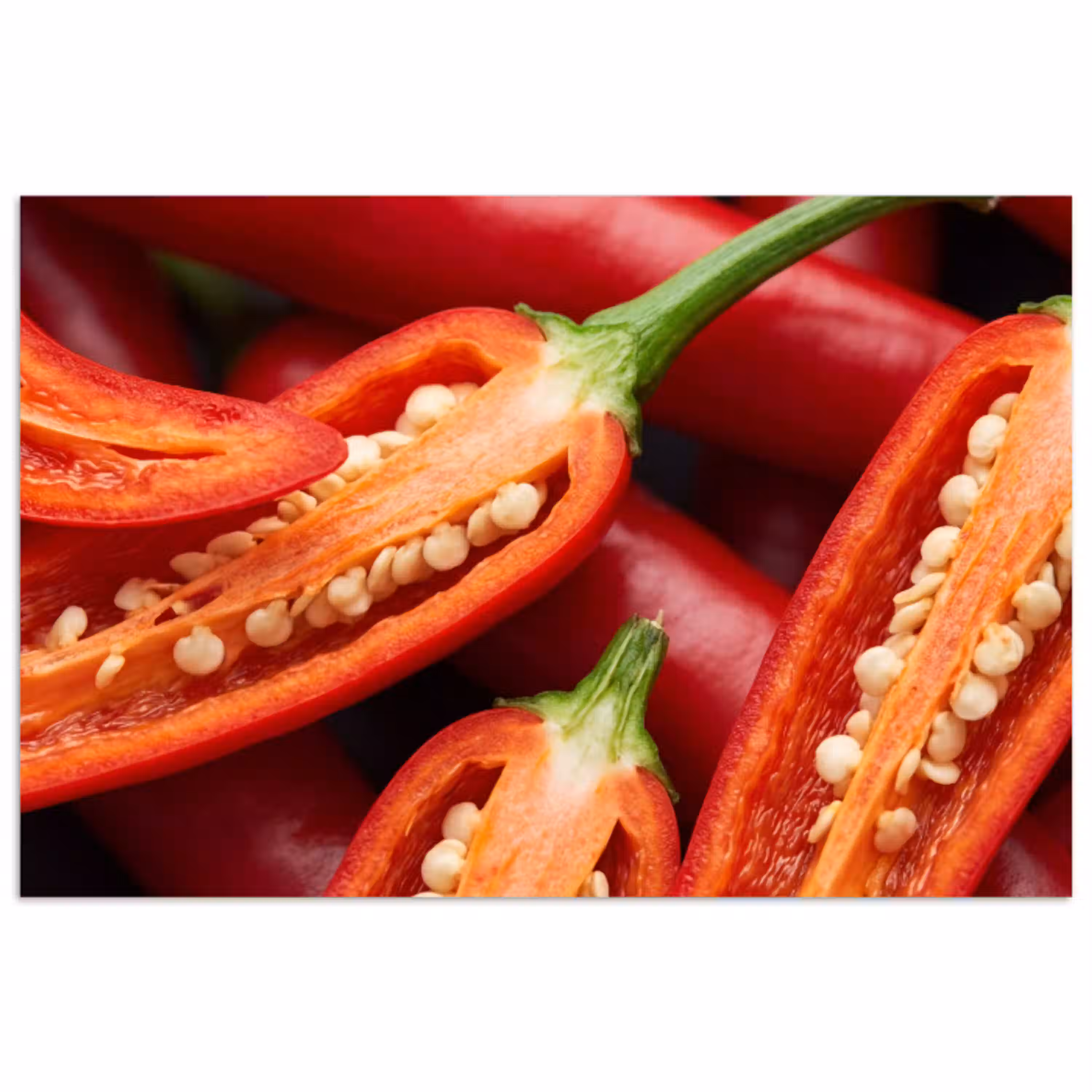 Chilipeper - Open - Rood poster papier klein -3d