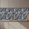 Bladvormen - Blauw - Patroon - Wit keuken achterwand 2 middel 871 zz_3dshopping