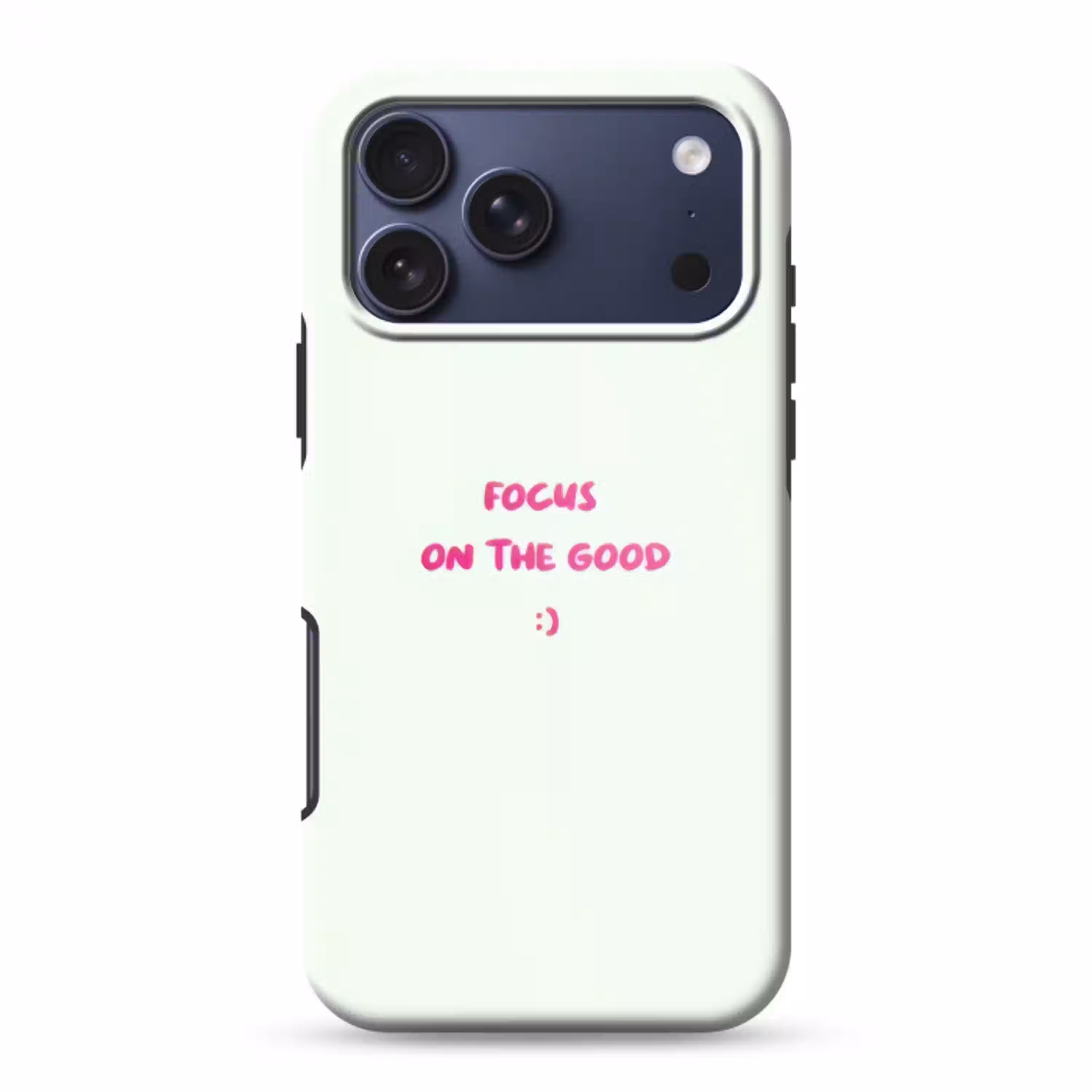 Focus - Beige - Roze - Smiley Toughcase MagSafe Apple iPhone 17 Pro Max klein -3d