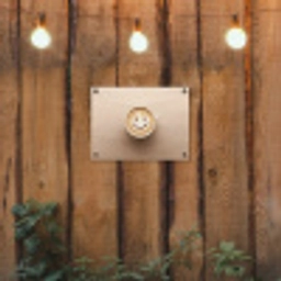 Koffie - Melkschuim - Lach - Beige tuinposter los doek klein -sfeer1