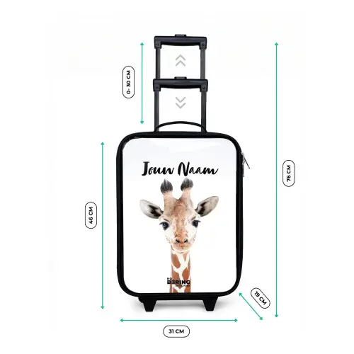 Gerrie Giraffe Kinderkoffer - Zwart klein -productfoto_formaten
