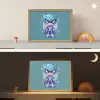 Superheld - Blauw - Jongens Light Box met batterij (Wandlamp kind) middel -sfeer3_kind