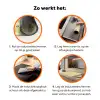 Frans - Citroen - Bloesem  - Wit - Geel Inductie beschermer vinyl 3mm klein 276 -zzzzzzz-td-werking