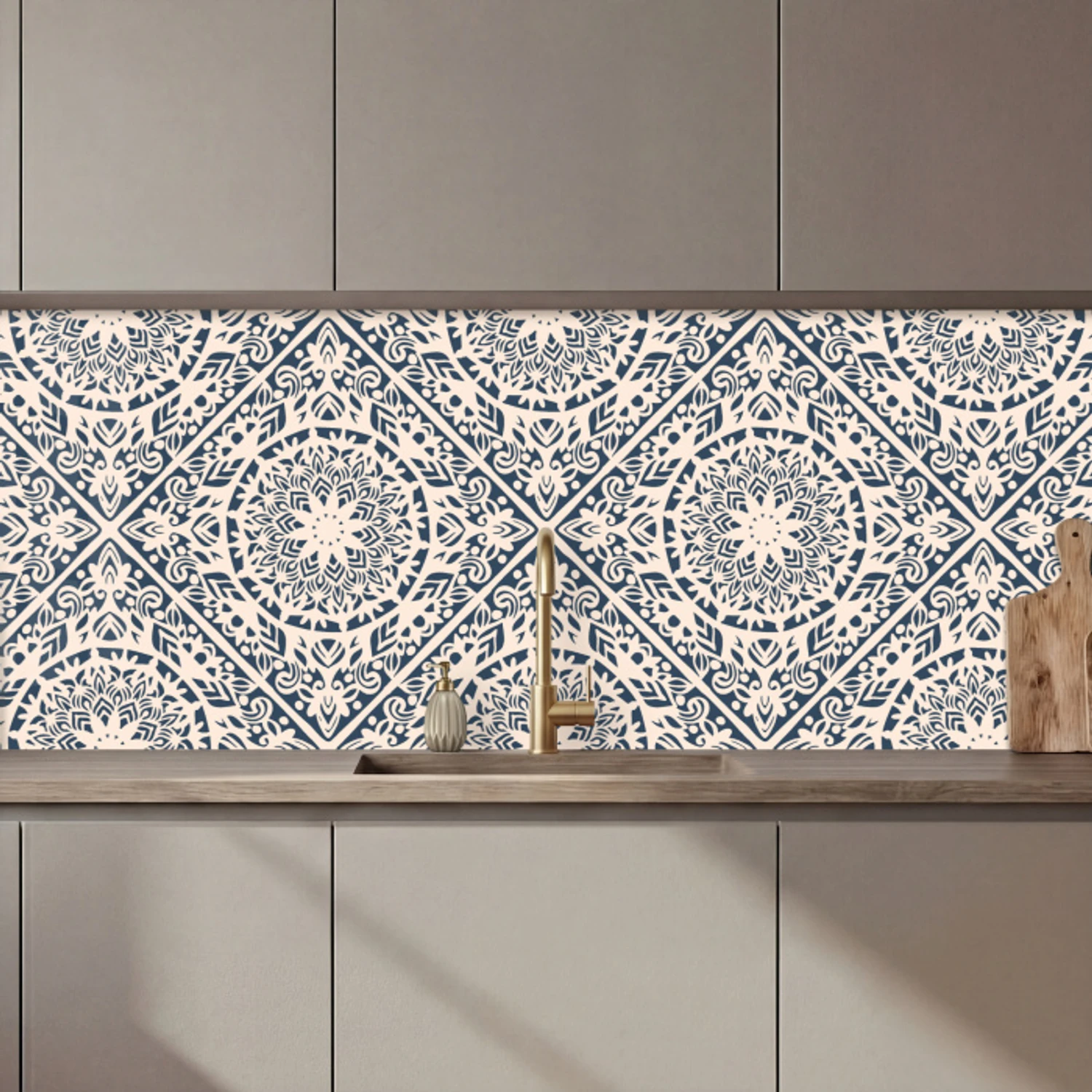 Design - Ornament - Vintage - Retro keuken achterwand 2 middel 871 zz_3dshopping