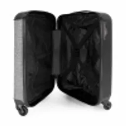 Grijze reptielenhuidstructuur NBS - Handbagage koffer - Volwassenen Unisex middel -binnenkant
