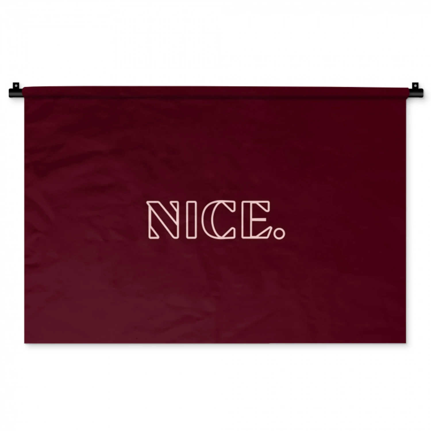 Bordeaux - Nice - minimalistisch Wandkleed katoen middel -zz3d