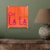 Oh la la - Oranje - Roze - Scheeflettertype plexiglas 5mm klein -sfeer3
