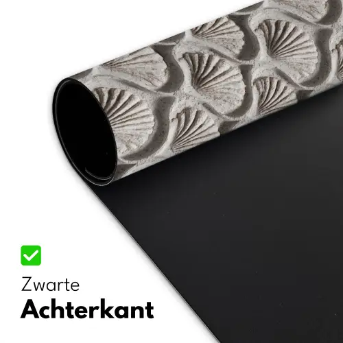 Zand - Schelpenvorm - Grijs Muismat XXL klein 681 -sfeer2