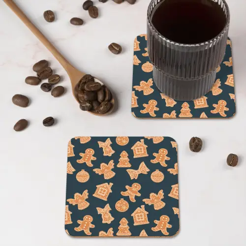 Illustratie - Koekjes - Blauw onderzetter kurk middel 366 -sfeer2