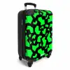 Groene fragmenten op zwart NBS - Handbagage koffer - Kinderen Unisex middel -productfoto_3d