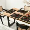 Kerstballen - Rood - Hulsttakken - Patroon Placemat vinyl groot -zzsfeer4_Kitchenyeah-website