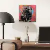 Graffiti - Chimpansee - Dieren - Street art - Banksy aluminium wit klein -sfeer5