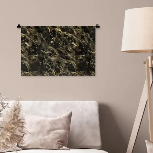 Kristal - Goud - Zwart - Marmer Wandkleed katoen klein 269 -sfeer4