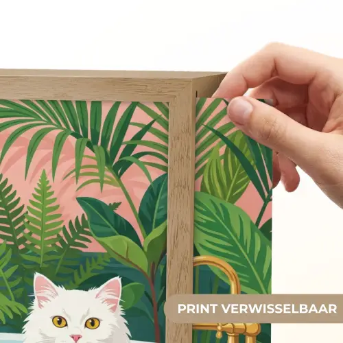 Badkamer - Kattenparade - Kleurrijk Light Box met batterij (Wandlamp) middel -USP_websiteprintNL