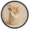 Baguette - Brood - Stokbrood - Beige Fotolijst rond zonder passe partout klein -3d