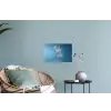 Lelies - Blauw - Glazen Muursticker klein -plant