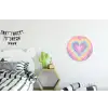 Hartvorm - Pastelkleuren - Tie Dye Wandcirkel aluminium klein -kinderkamer