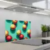 Appels - Water - Turquoise keuken achterwand spatscherm klein 900 -3d_schuin