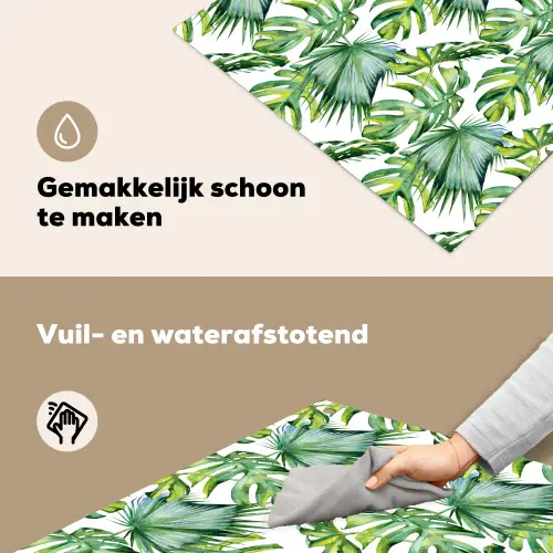 Inductie beschermer - Tropical - Bladeren - Jungle - Inductie mat Inductie beschemer met haakjes klein -ky-schoon-nl