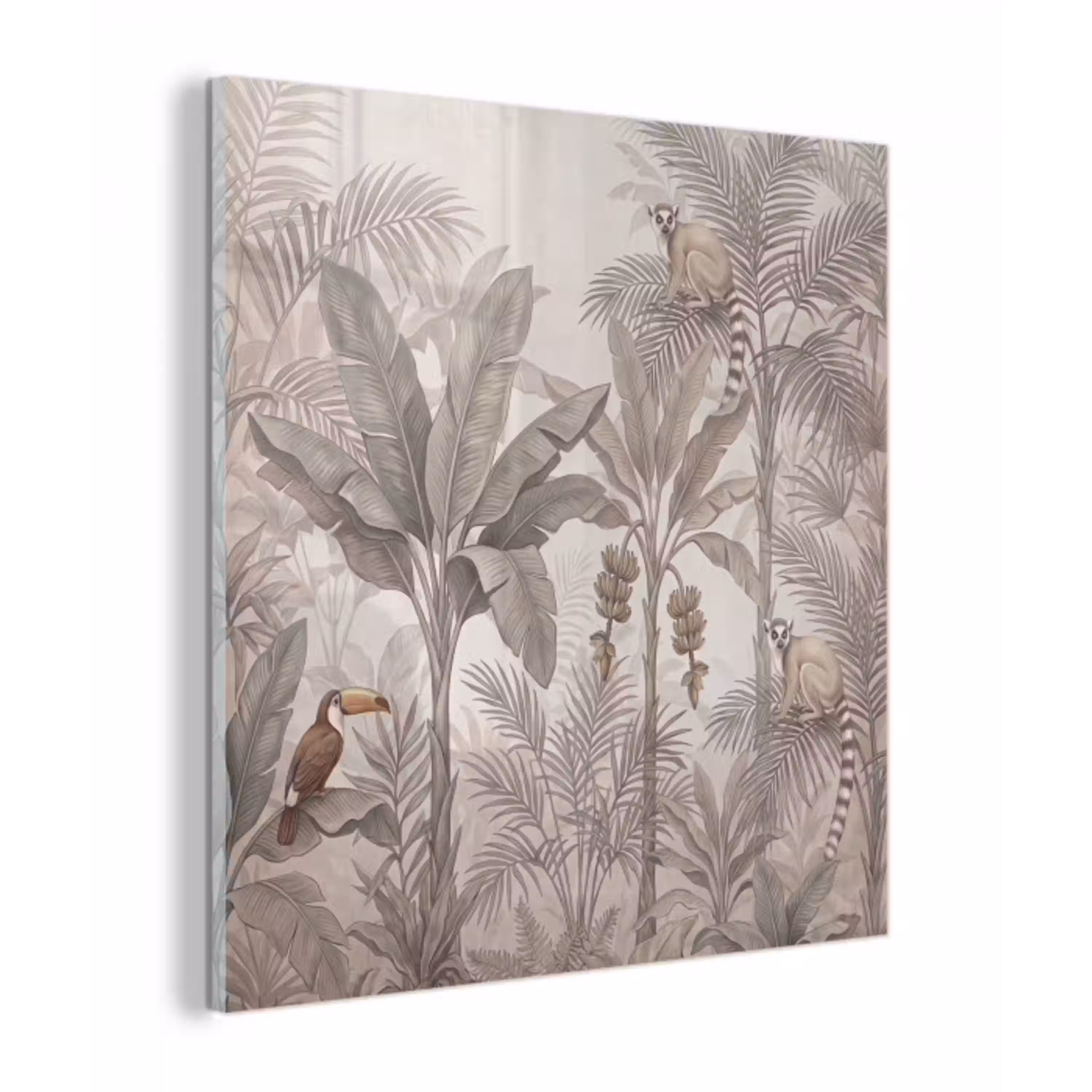Natuur - Jungle - Ringstaartmaki - Bruin plexiglas 5mm klein -z3d