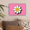 Smiley - Bloem - Roze canvas 2cm klein -sfeer1