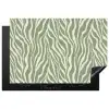 Zebra - Motief - Groen Inductie beschermer vinyl 3mm klein 276 -3d