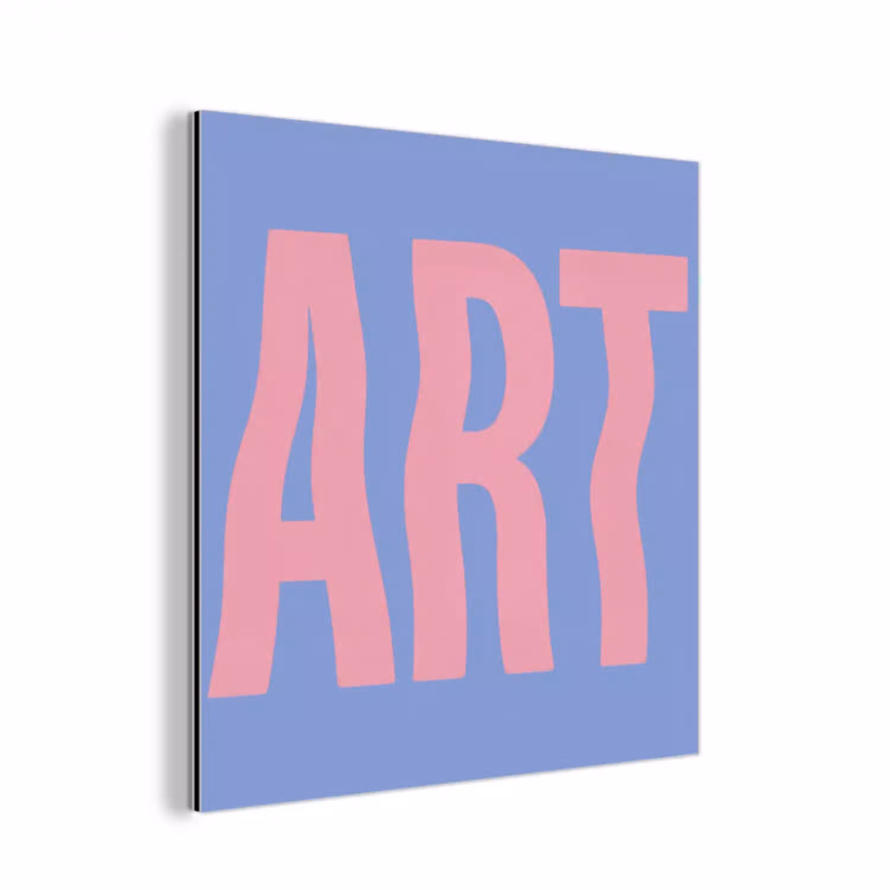 Art - Roze - Blauw aluminium wit klein -3d