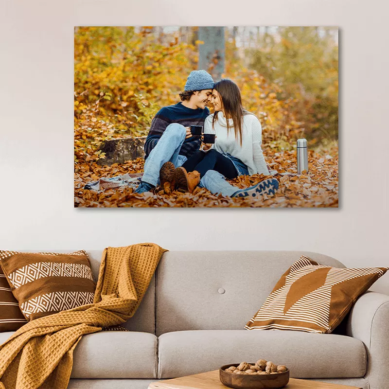 Herfst foto op canvas