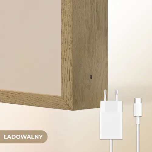 Tijger - Blauwe bloemen - Rustig Light Box met batterij (Wandlamp kind) middel -USP_websiteoplaadbaarNL