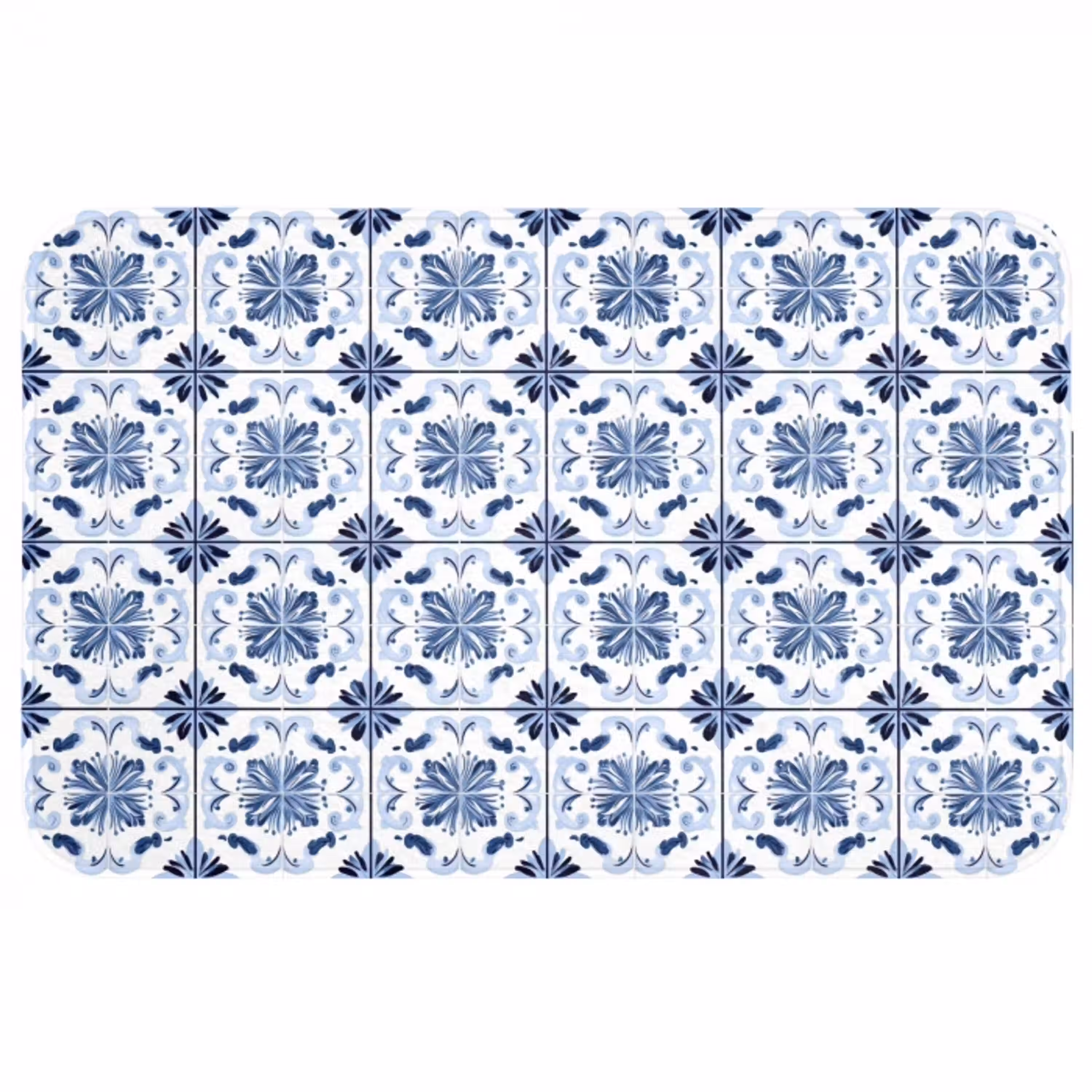 Patroon - Tegel - Blauw Badmat middel 997 -3d