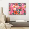 Roze - Bloemen - Wit - Oranje canvas 2cm klein -sfeer6