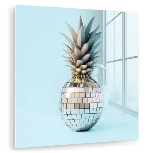 Blauw - Ananas - Disco - Discobal plexiglas 5mm klein -zzzproduct_nieuw