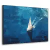 Zeilboot - Water - Abstract - Schaduw Textielframe - compleet frame klein -3d