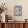 Zonsondergang - Strand - Natuur - Zee - Zomer Light Box met kabel (Tafellamp) klein -sfeer2