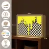 Geblokt - Grafisch - Vloeistof - Geel Light Box met batterij (Wandlamp) middel -USP_websiteoverzichtNL