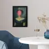 Kroon - Roze druipend verf - Portret fotolijst zwart zonder passe partout klein -sfeer4