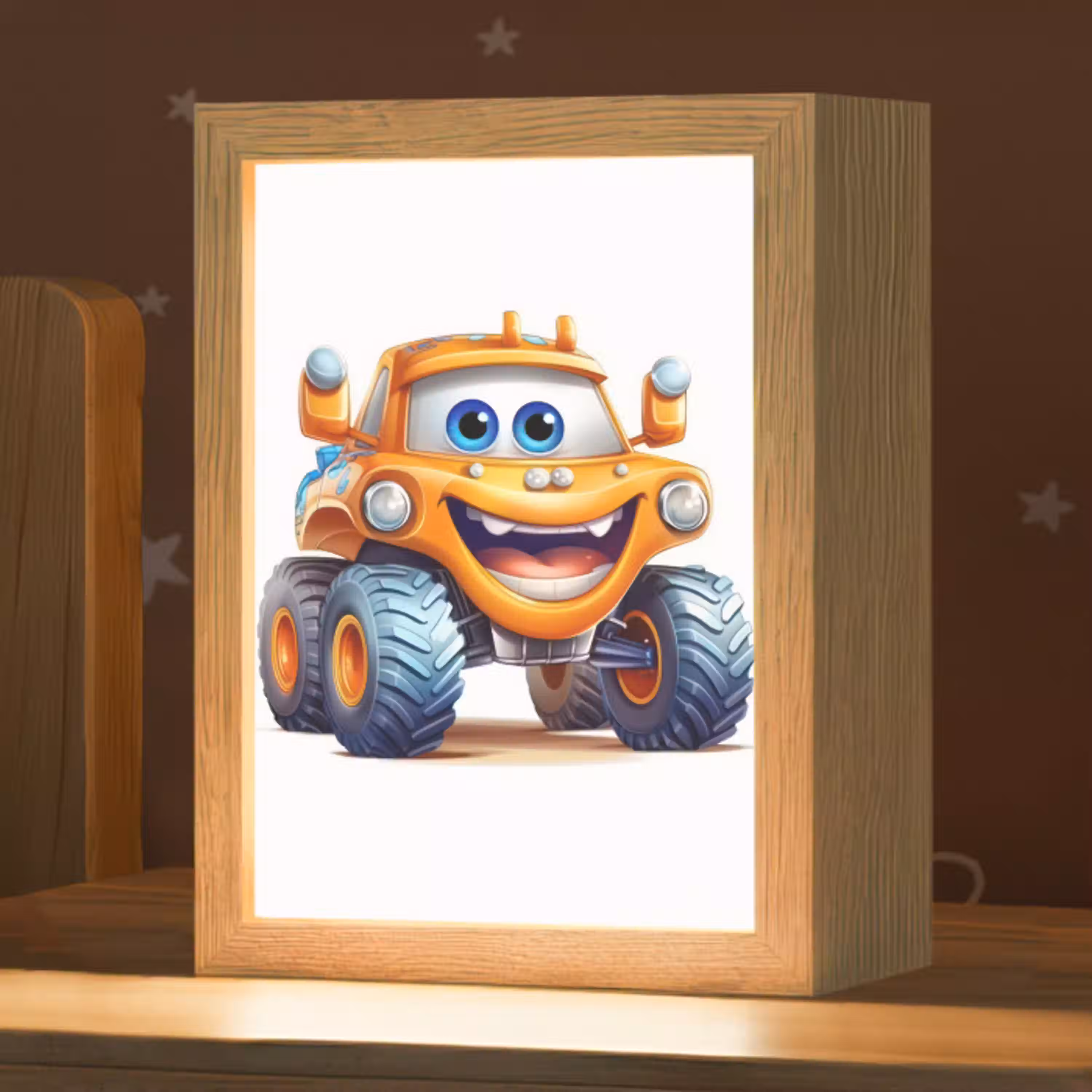 Auto - Oranje - Jongen - Kind Light Box met kabel klein -zzz_3d_website