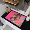 Luipaard - Roze - Oranje - Blauw - Verf Inductie beschemer met haakjes klein -sfeer1