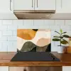 Vormen - Okergeel - Abstract keuken achterwand spatscherm klein -sfeer2