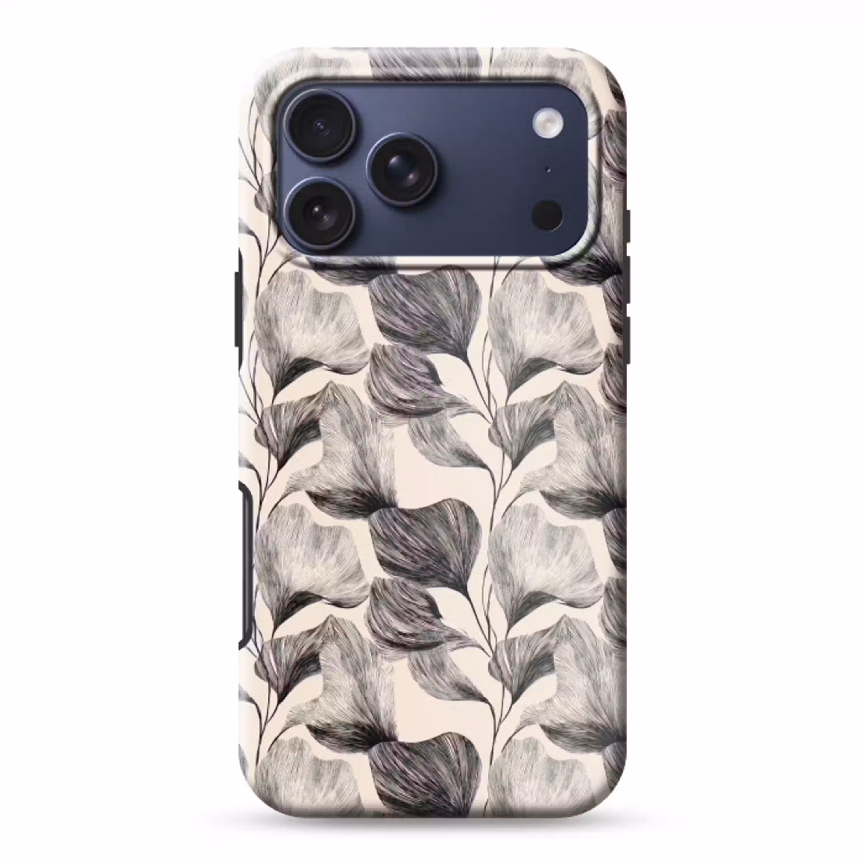 Botanisch - Bladeren - Zwart Toughcase MagSafe Apple iPhone 17 Pro Max klein 1019 -3d